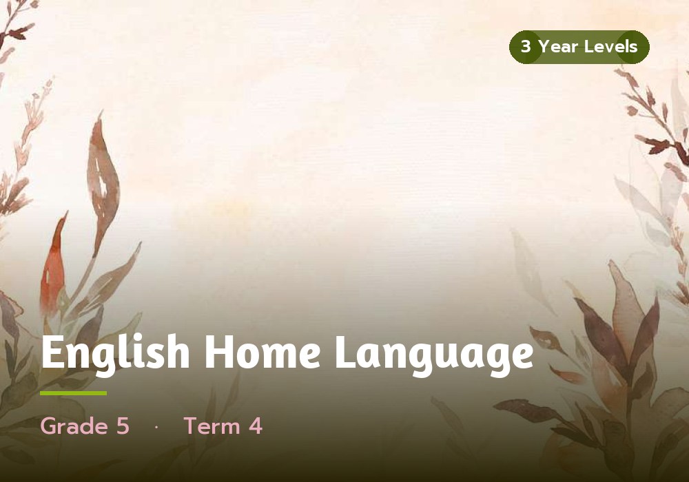 English Home Language, Grade 5, Term 4 cover