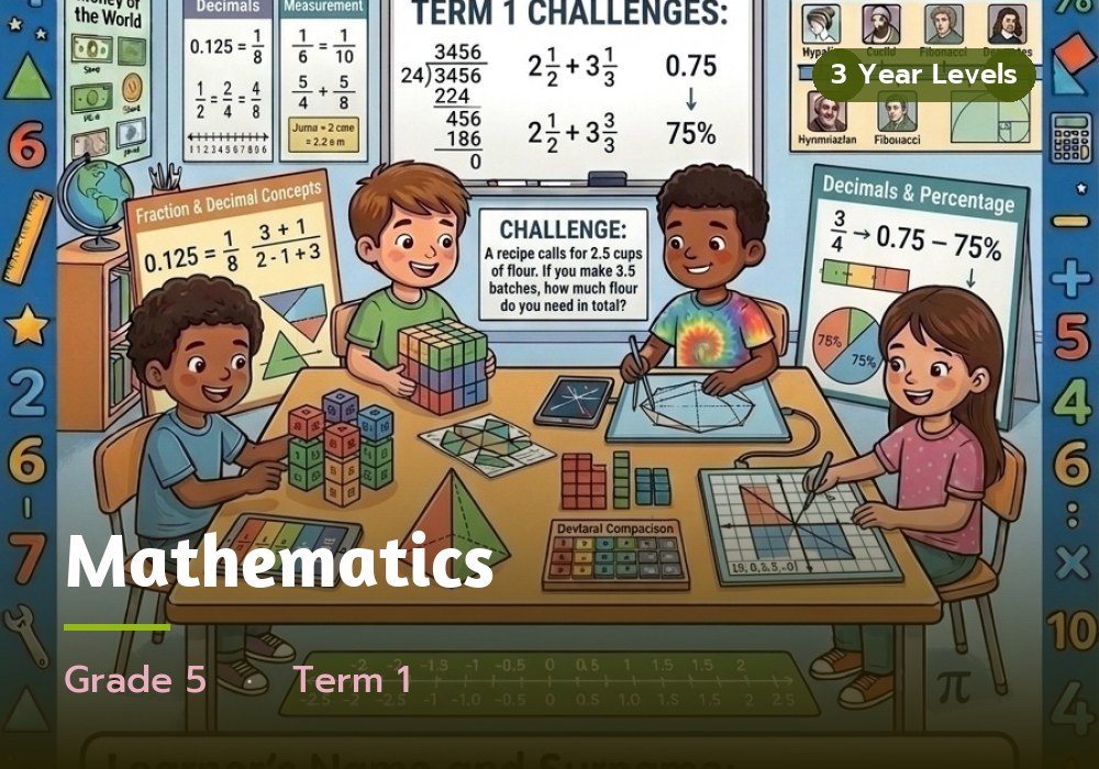 Mathematics, Grade 5, Term 1 cover