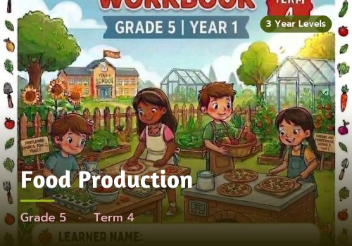 Food Production, Grade 5, Term 4 cover