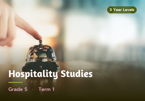 Hospitality Studies, Grade 5, Term 1 cover