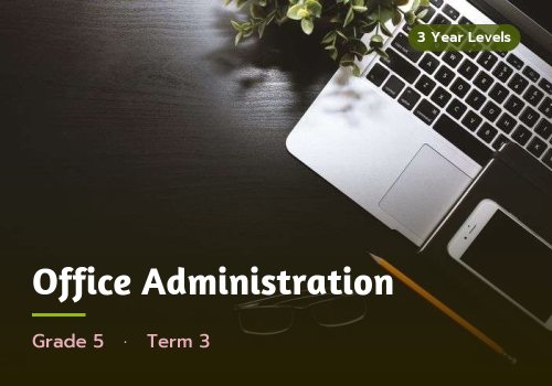 Office Administration, Grade 5, Term 3 cover